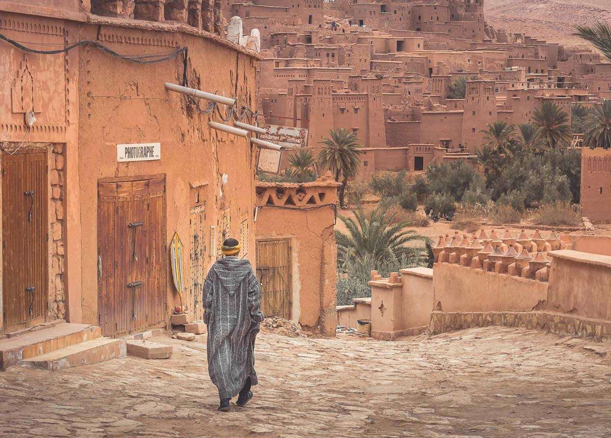 Auf dem Weg zur Kasbah Stadt Aït-Ben-Haddou