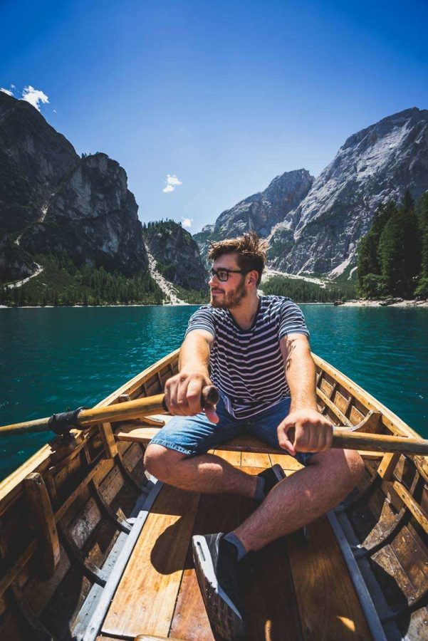 Pragser Wildsee - Boot fahren auf dem Lago di Braies