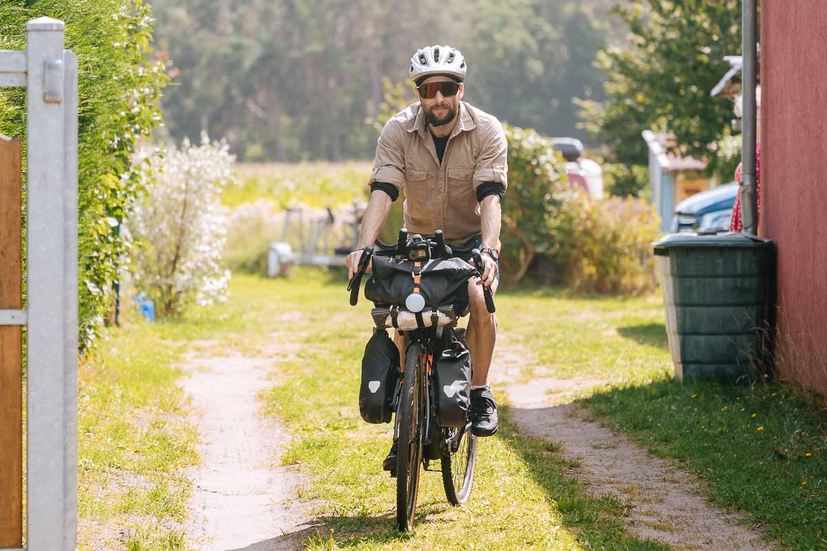 Start der Bikepacking Tour nach Seeland